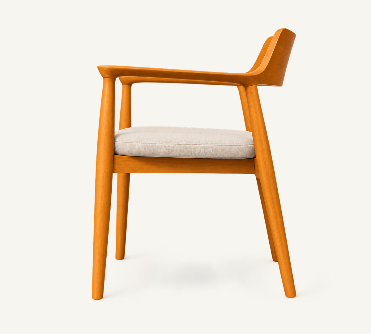 Hiroshima Dining Chair with Cushion, alternate view