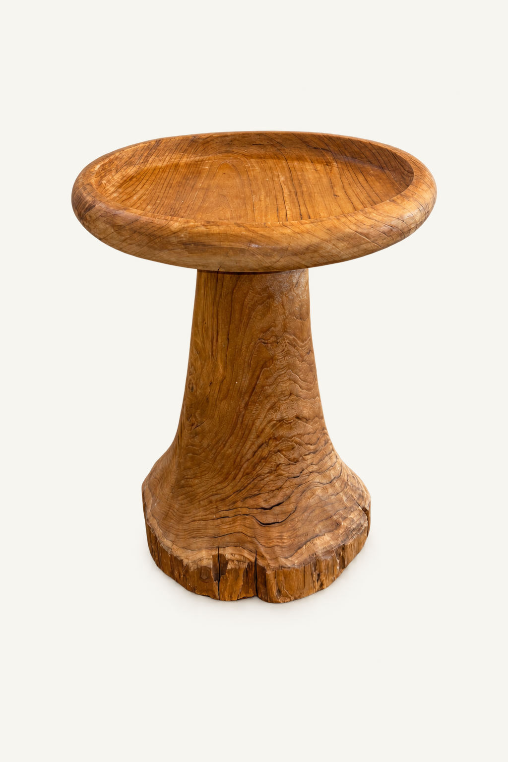 Hourglass Reclaimed Wood Pedestal, front view