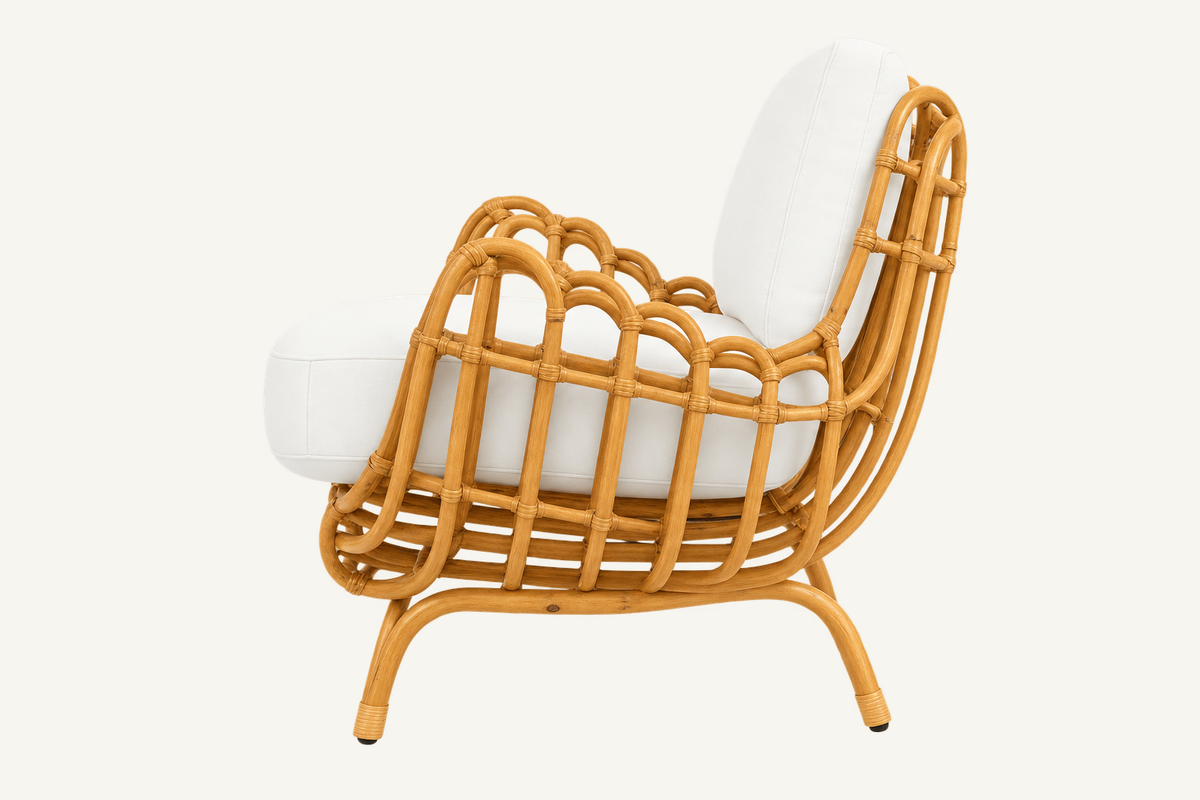 Isla Rattan Accent Chair, alternate view