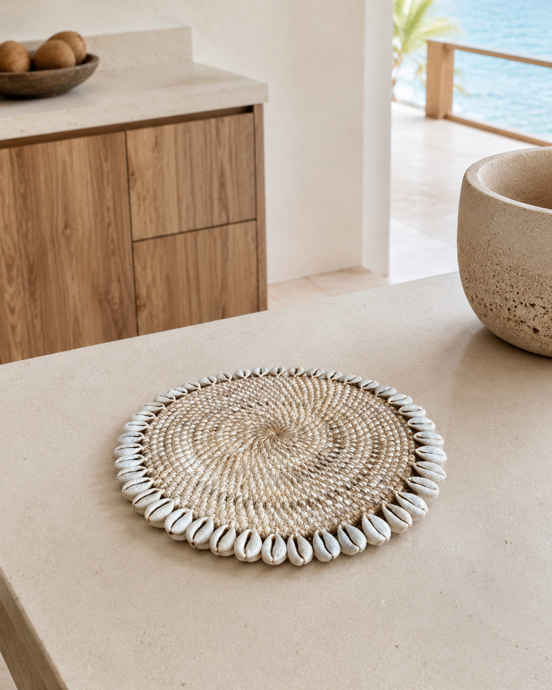 Ivory Rattan Placemat lifestyle image