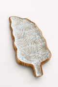 Large Teak & Resin Leaf Plate catalog view