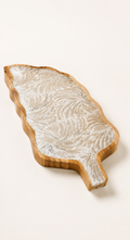 Large Teak & Resin Leaf Plate catalog view