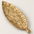 Antique Gold Long Leaf decorative tray - finish detail