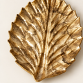 Antique Gold Serrated Leaf decorative tray - finish detail