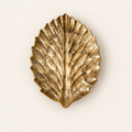 Antique Gold Serrated Leaf decorative tray - top view