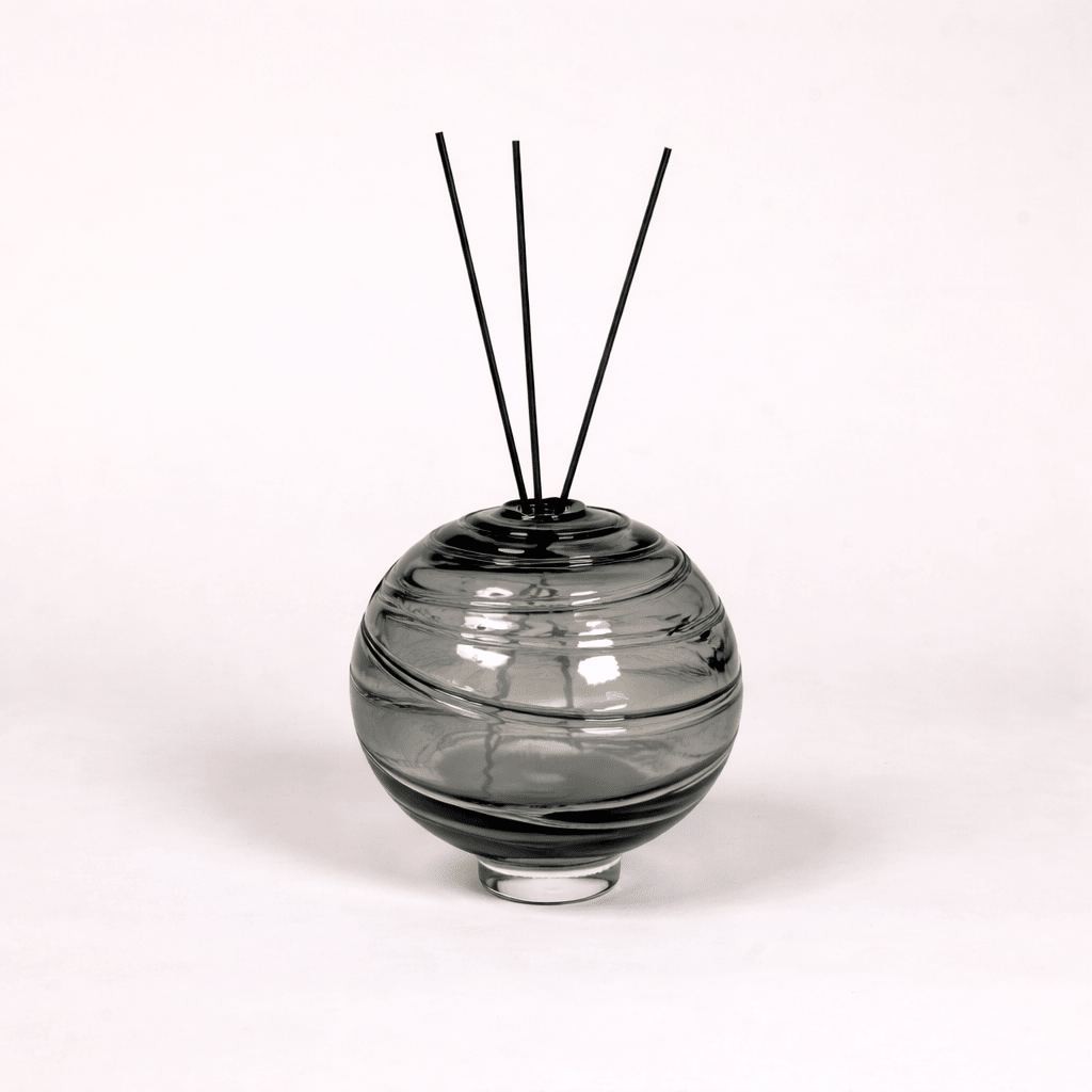 Glass diffusers with spiral sculptural design
