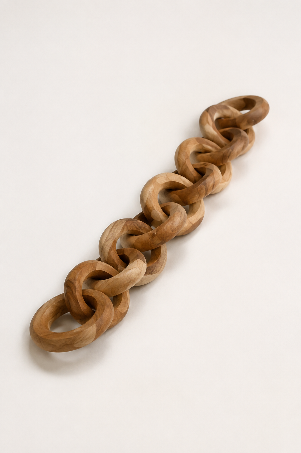 Long Teak Link Sculpture catalog view