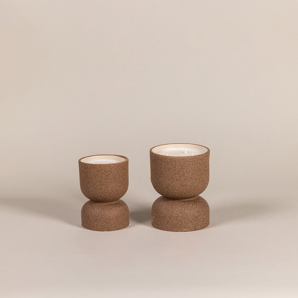 Mocha Hourglass Candles handcrafted decorative candles by Cabana Miami