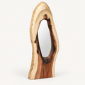 Monumental Suar Wood Mirror, angled view