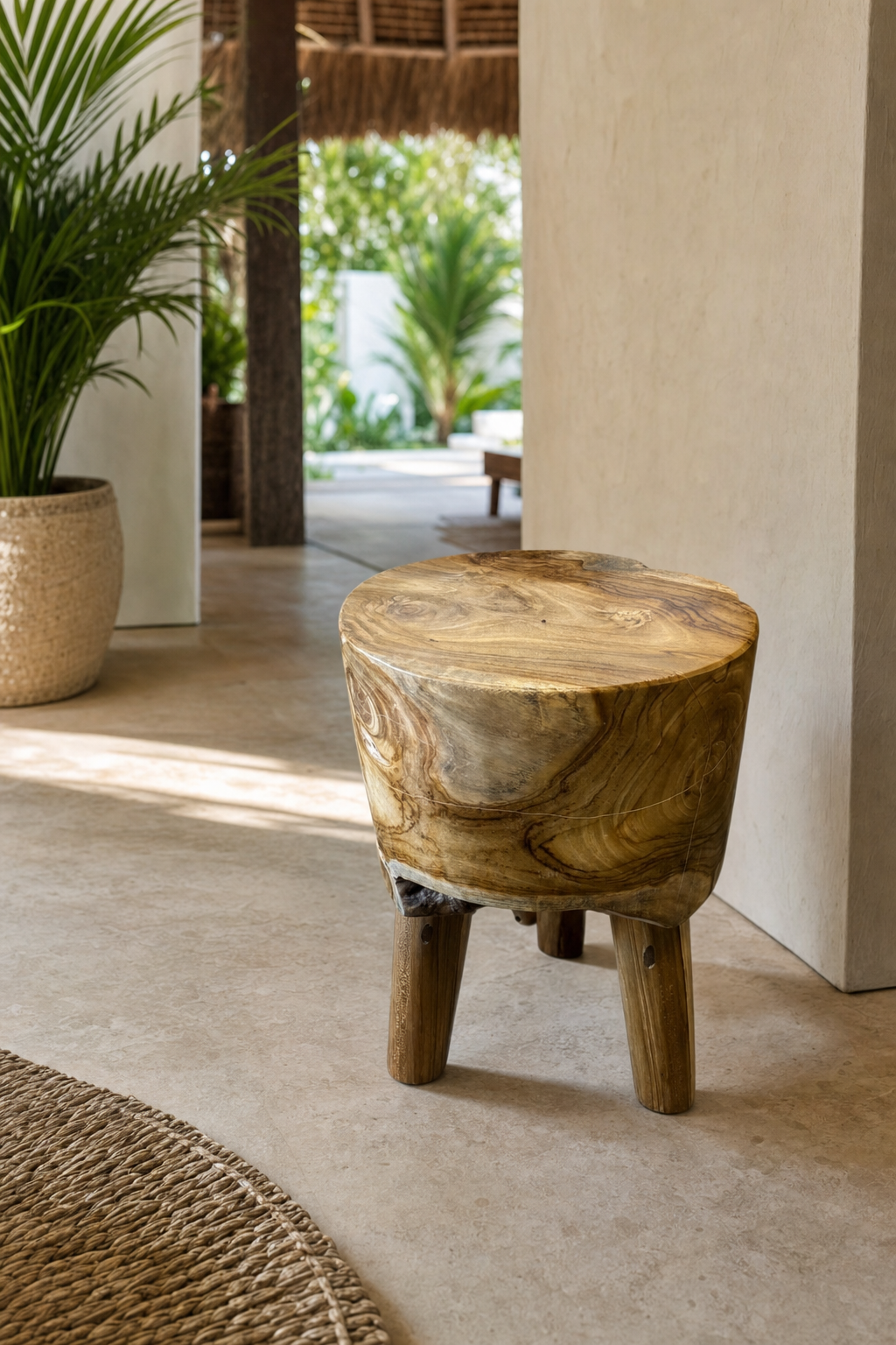 Natural Teak Stool: image 4