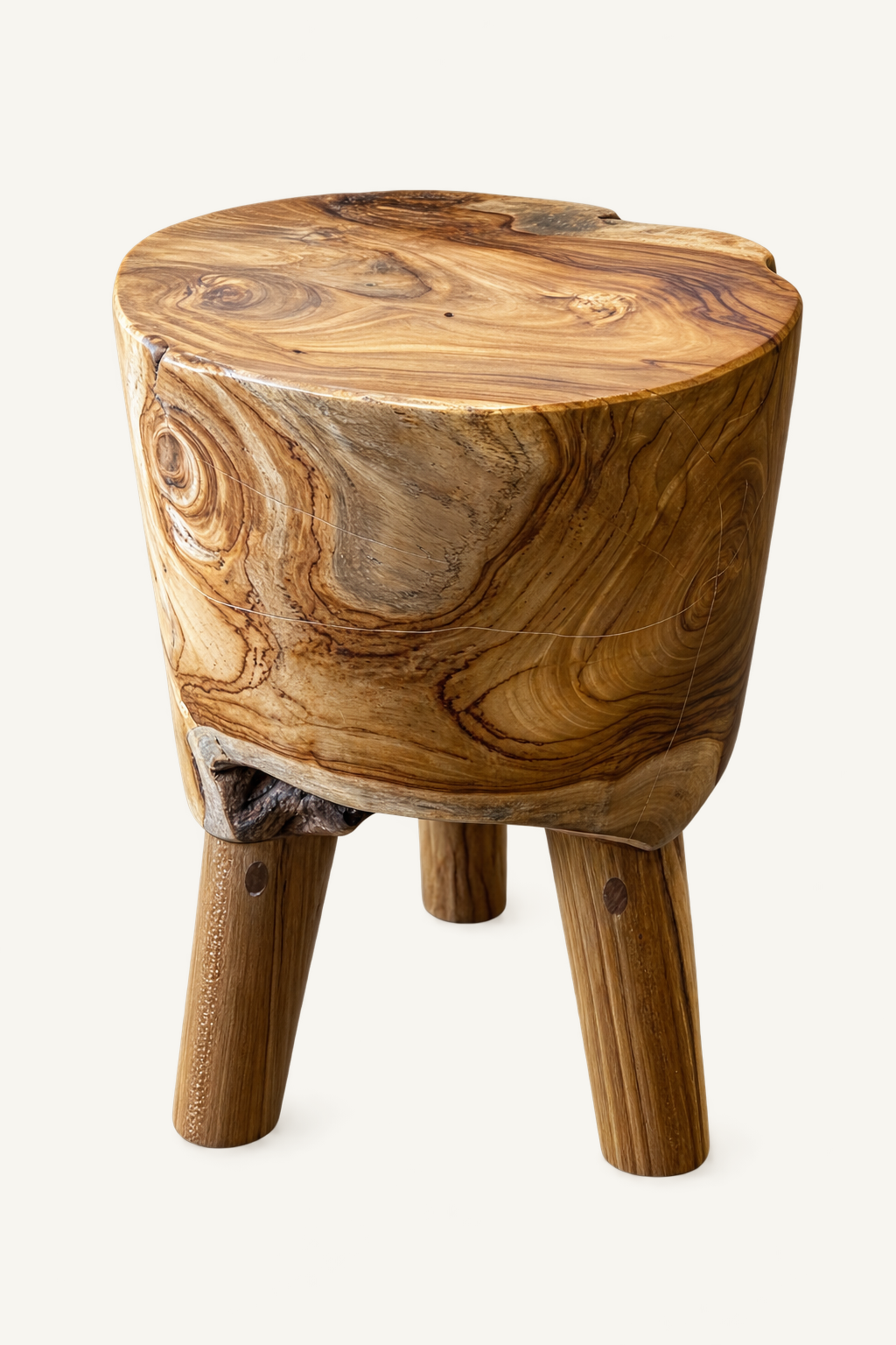 Natural Teak Stool: image 2