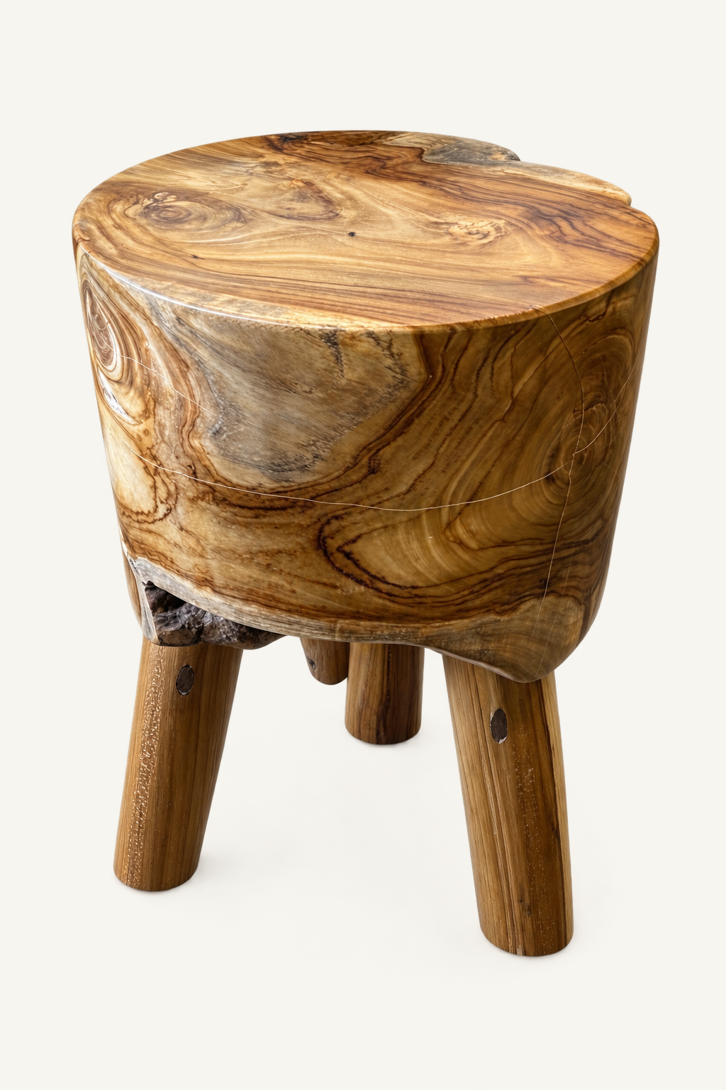 Natural Teak Stool: image 3