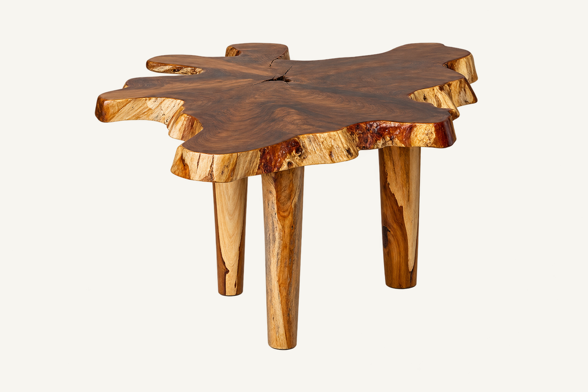 Organic Teak Root Coffee Table, alternate angle