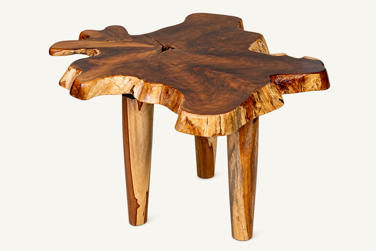 Organic Teak Root Coffee Table, side view