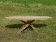 Oval Cross-Leg Dining Table by Cabana Miami