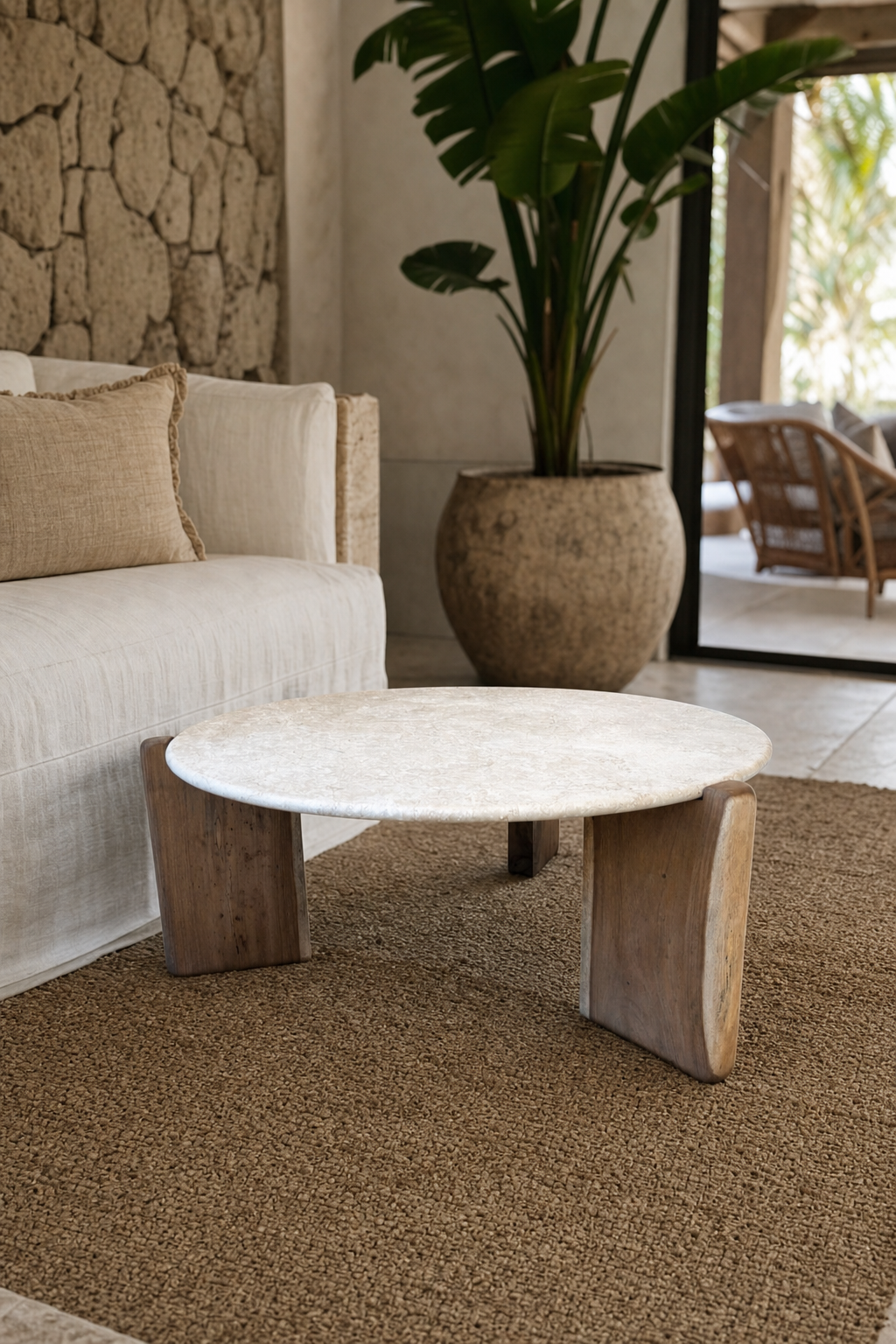 Palermo Marble Coffee Table styled in an interior