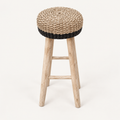 Pandanus rope stool, bar-height view