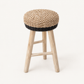 Pandanus rope stool, counter-height view