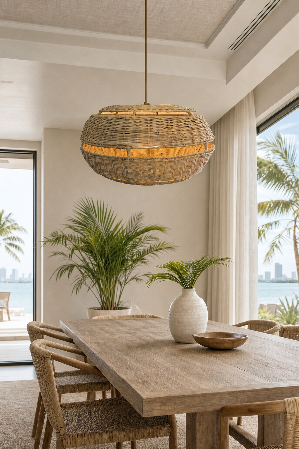 Rattan Lampion Pendant: image 1