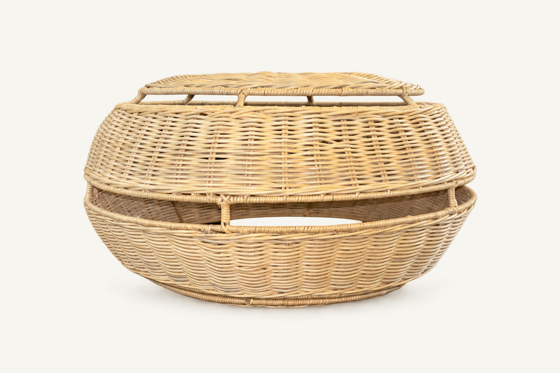 Rattan Lampion Pendant, front view