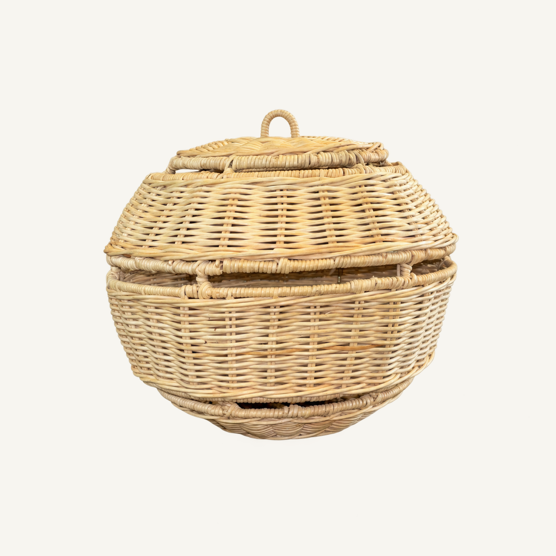 Rattan Lampion Pendant - Small, front view