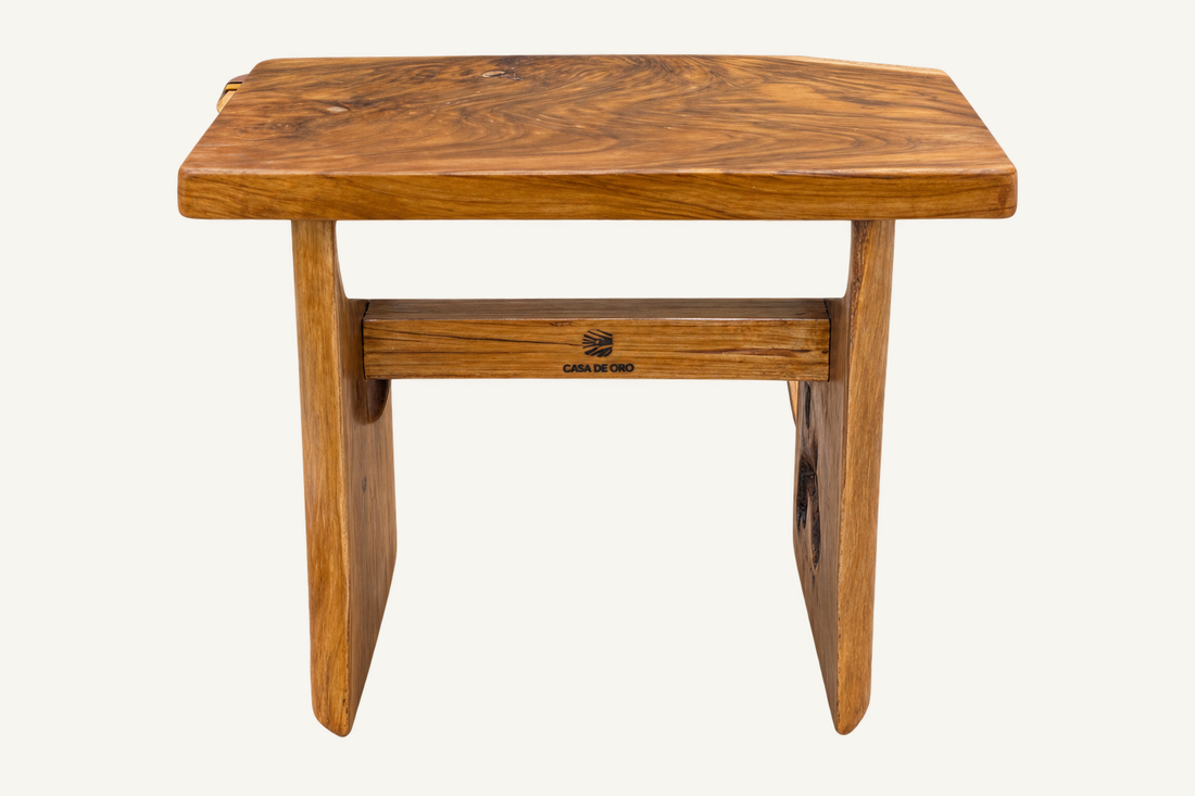 Rectangle Wood Stool, front view