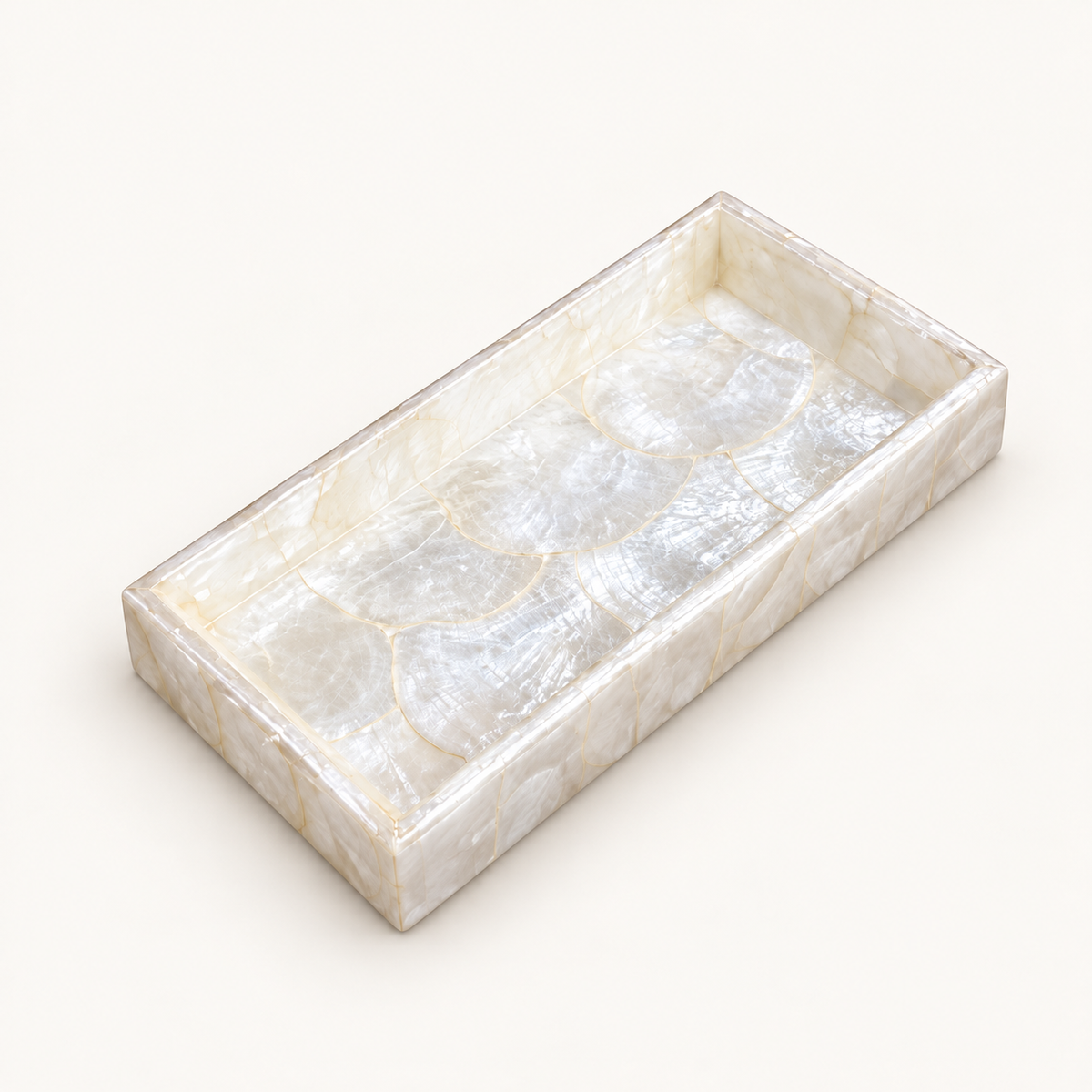 Rectangular Mother-of-Pearl Tray, alternate angle