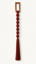 Beaded Cotton Wall Hanging in Red, catalog view