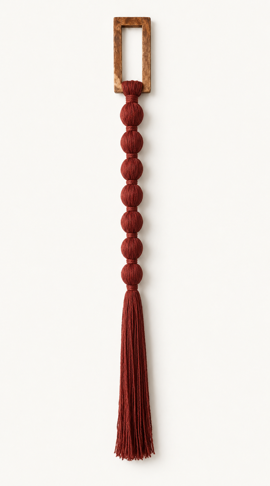 Beaded Cotton Wall Hanging in Red, catalog view