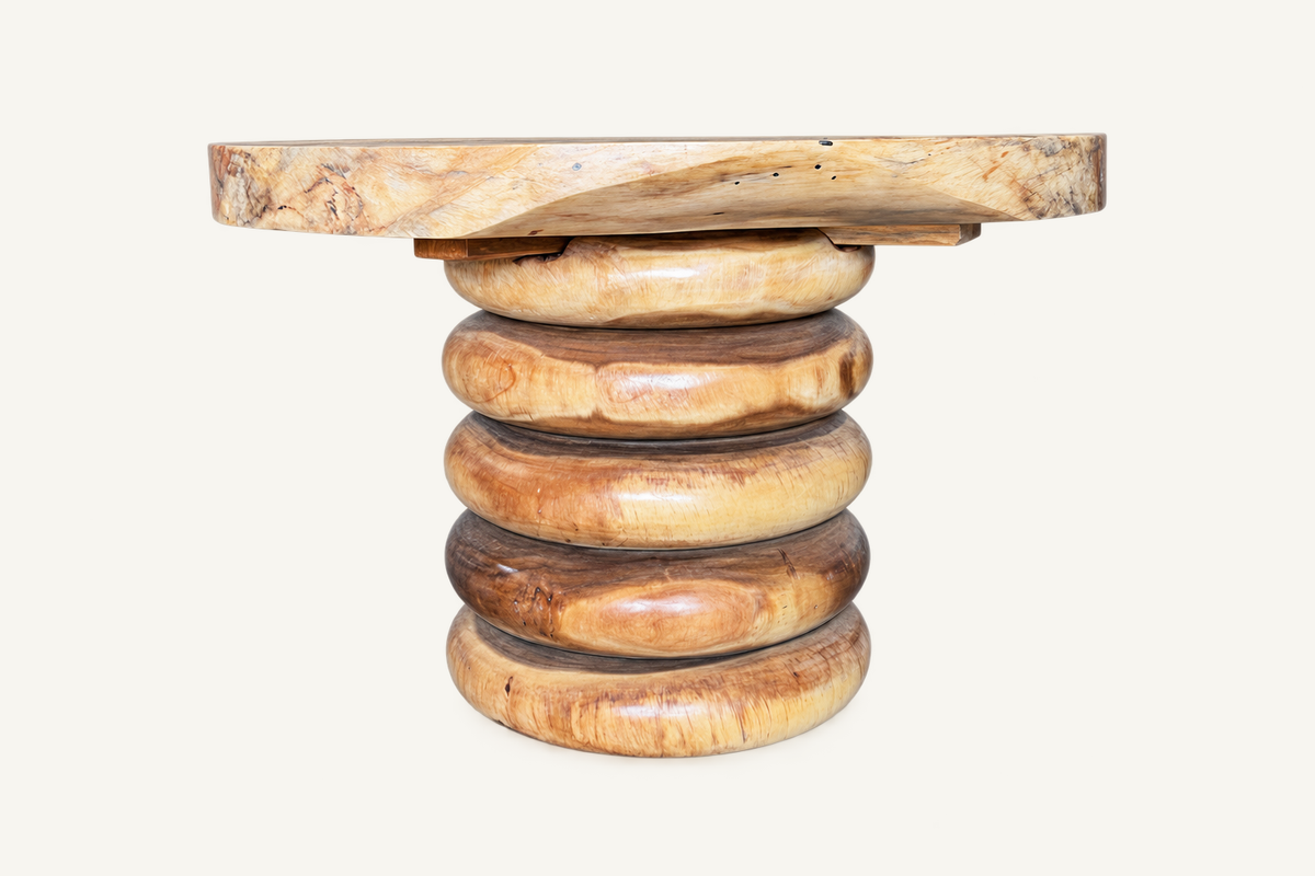 Ribbed Suar Dining Table: image 1