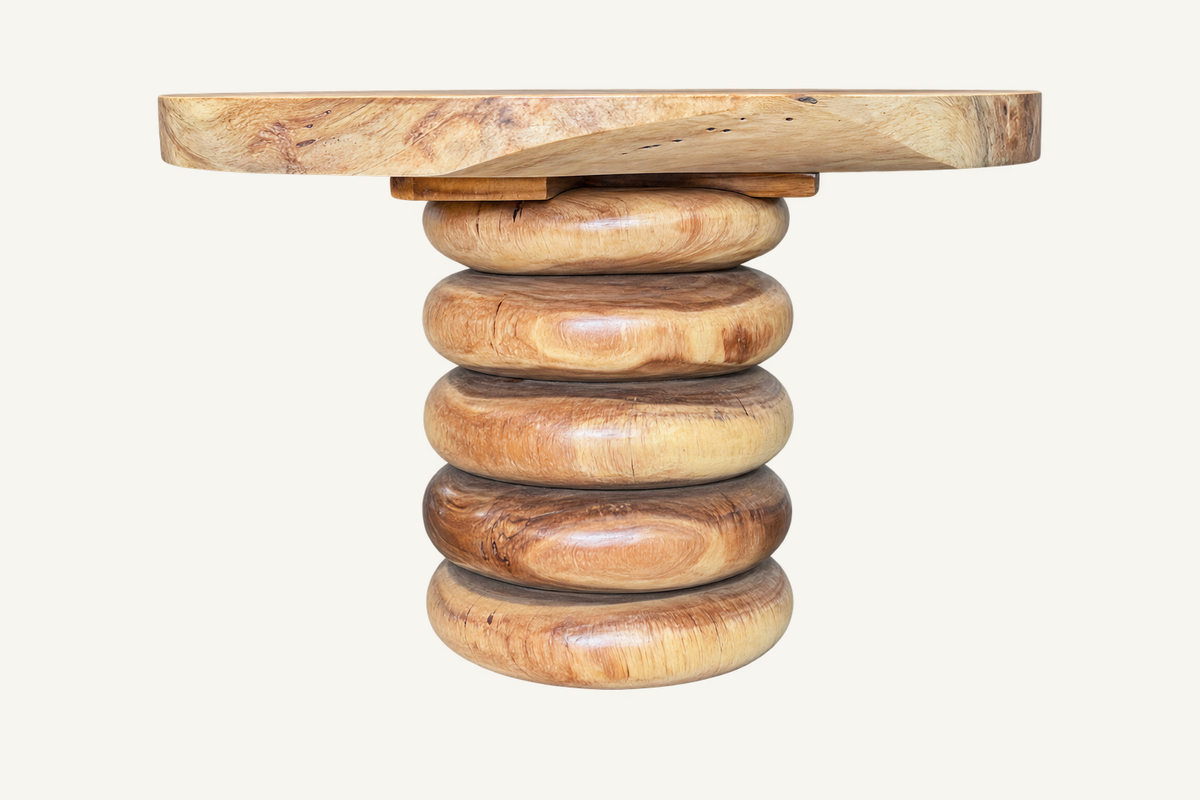 Ribbed Suar Dining Table: image 2