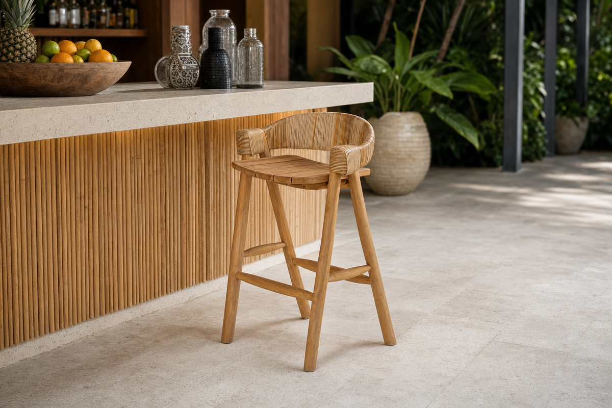 Rihanna Bar Stool styled in an interior