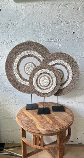 Natural Concentric Shell Sculpture - 16 inch