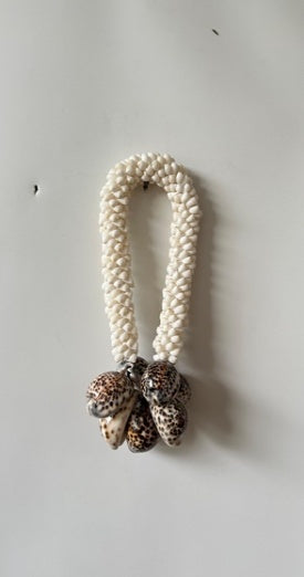 White Shell Loop Necklace on Metal Stand - Cabana Miami