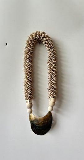 Natural Shell Collar Necklace on Metal Stand - Cabana Miami