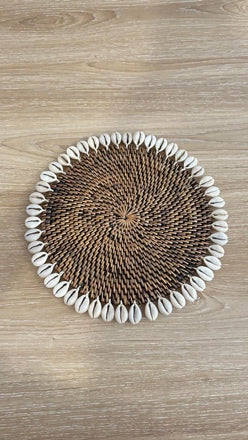 Dark Natural Rattan Placemat - Cabana Miami