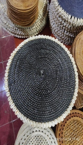 Black Rattan Placemat - Cabana Miami