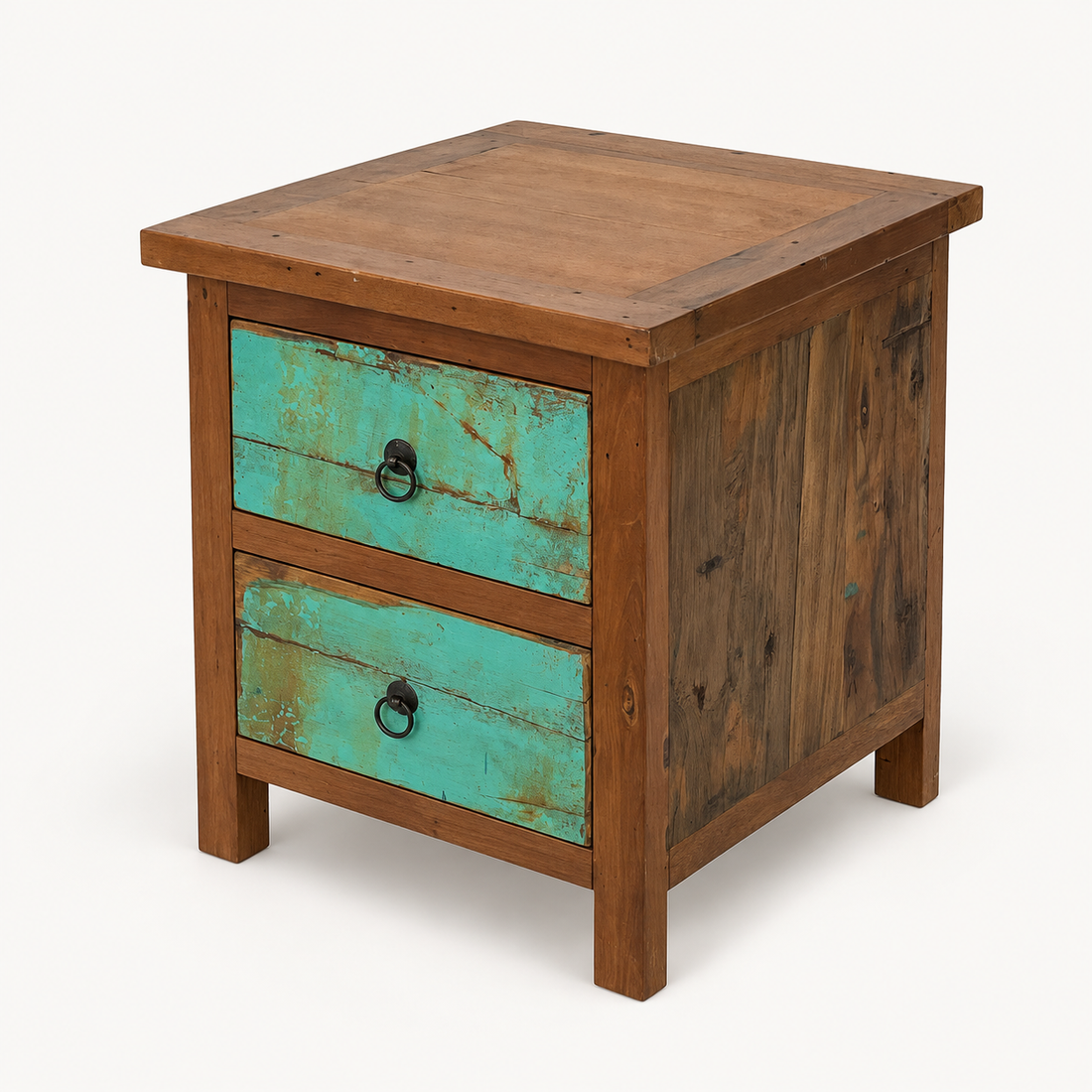Salvage Breeze Bedside Table handcrafted reclaimed wood nightstand by Cabana Miami
