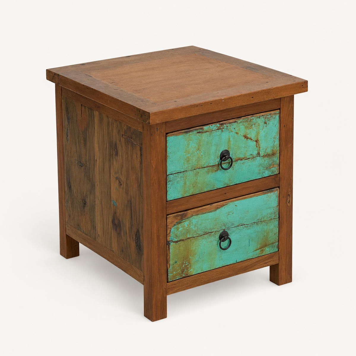 Salvage Breeze Bedside Table, clean front-left angle
