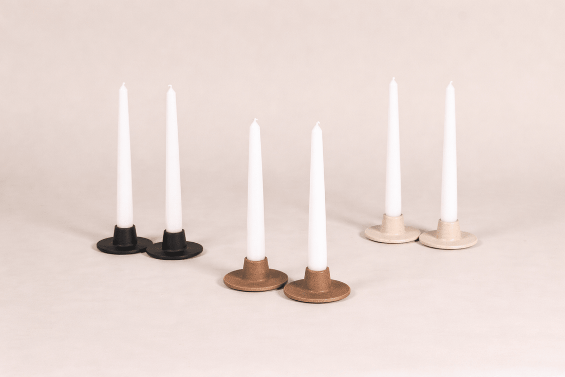 Sandstone Candle Holders handcrafted decorative candle holders by Cabana Miami