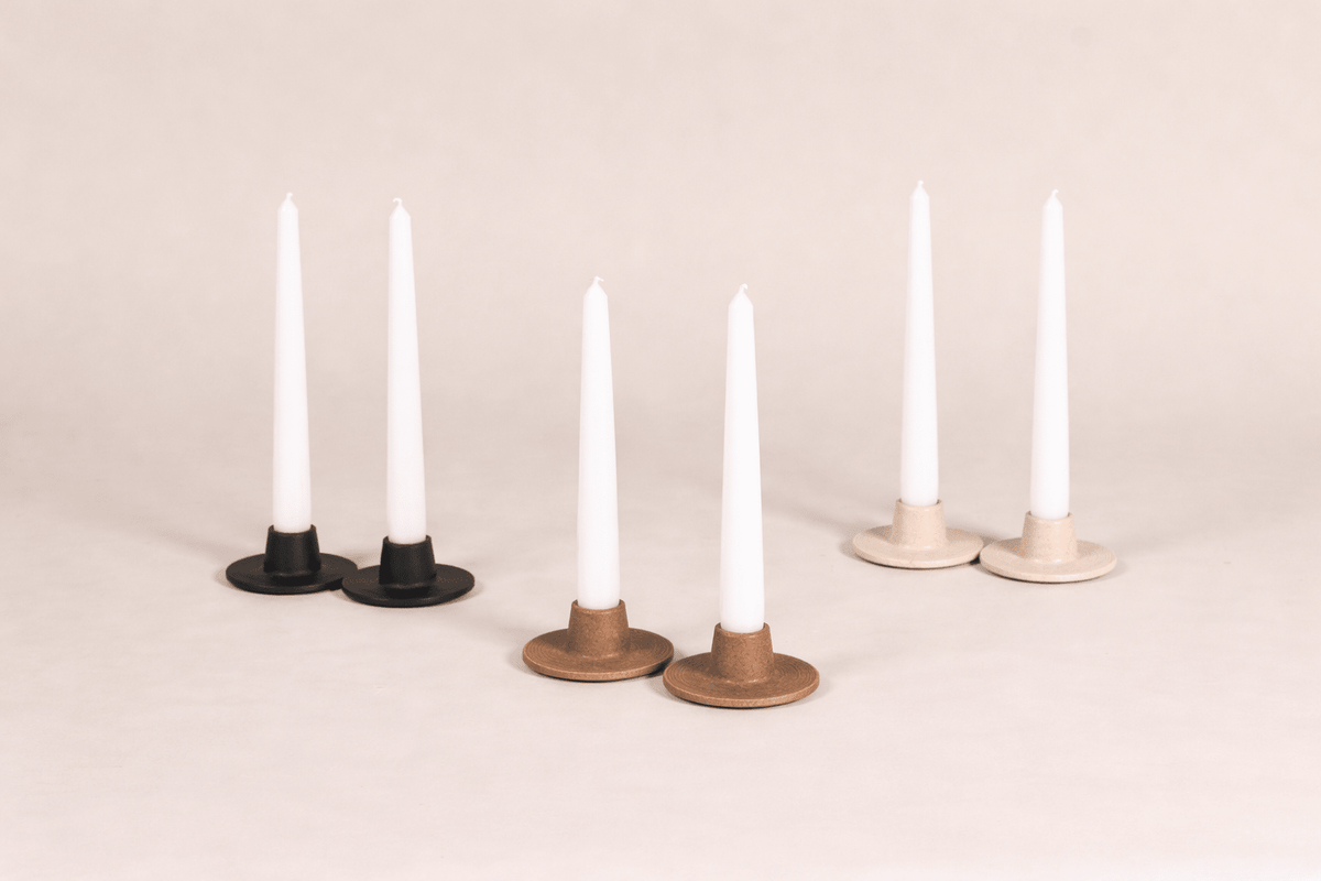 Sandstone Candle Holders handcrafted decorative candle holders by Cabana Miami