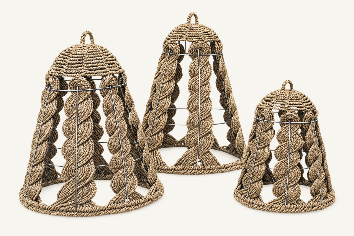 Seagrass Rope Lampshades, alternate view