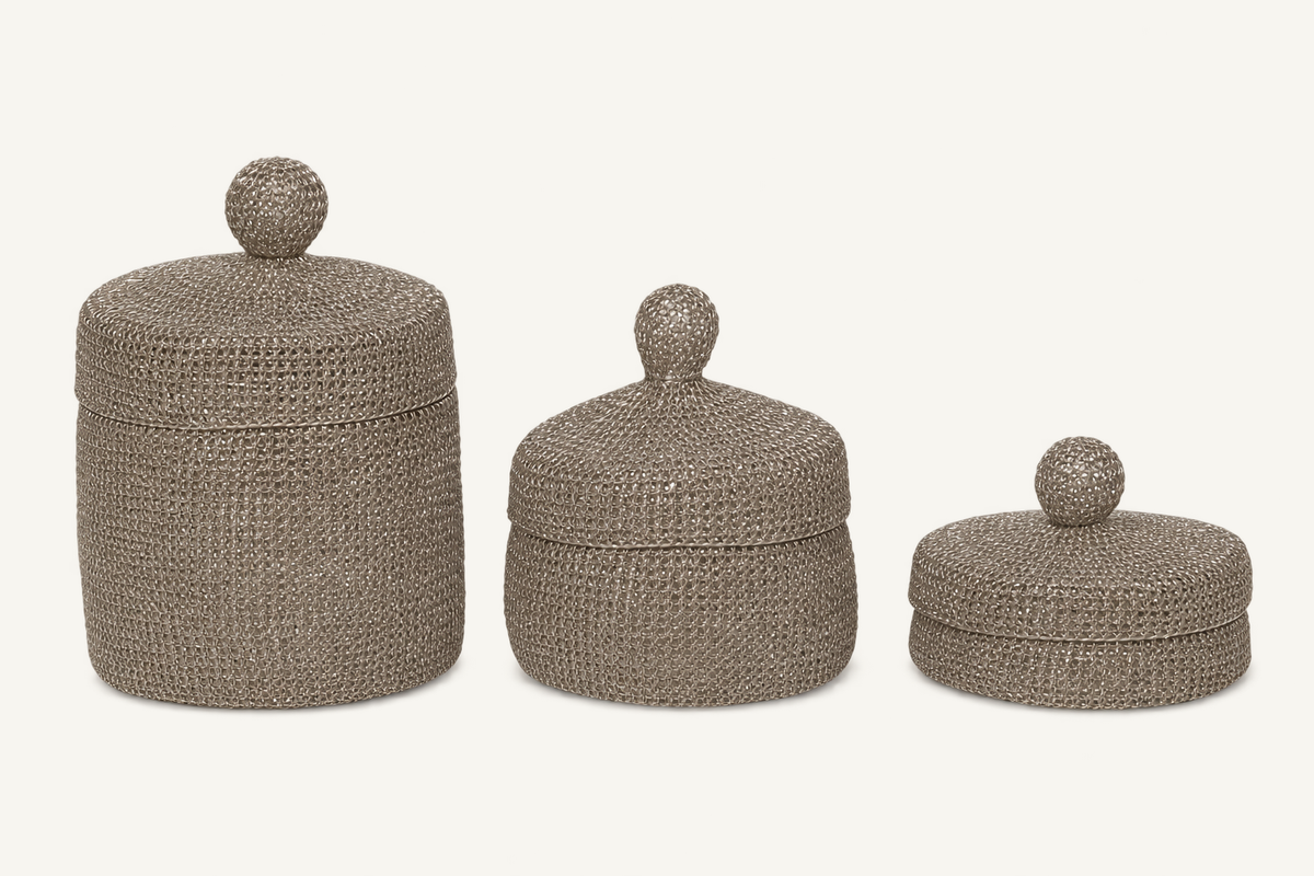 Silver Glow Mesh Jar Set: image 3