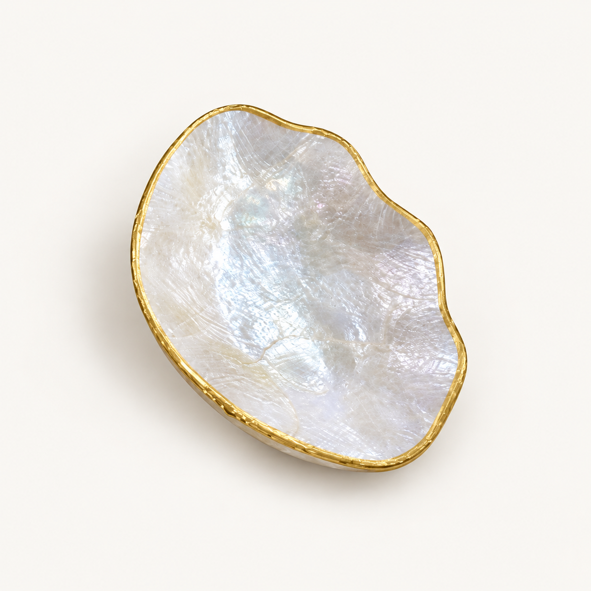 Small Organic Mother-of-Pearl Bowl, three-quarter view