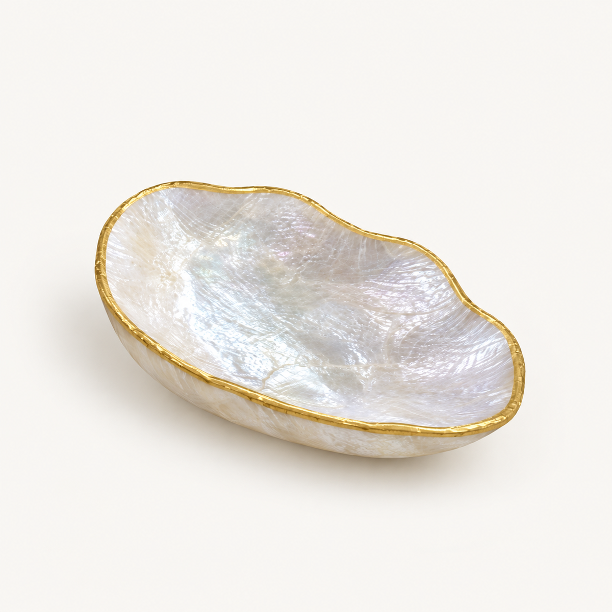 Small Organic Mother-of-Pearl Bowl, side view