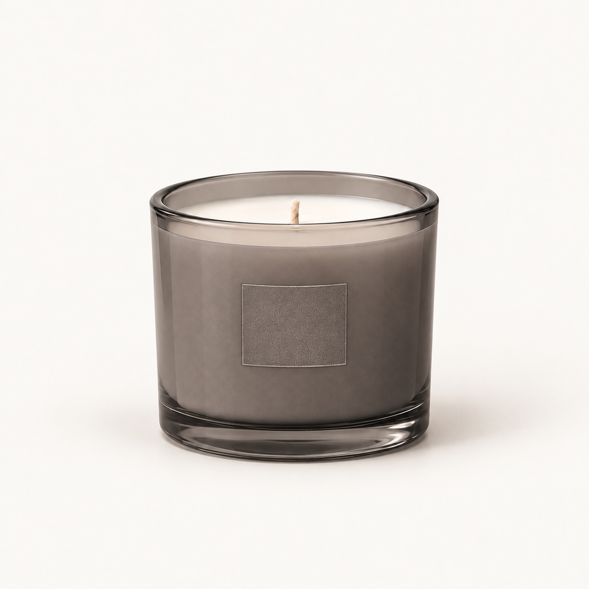 Medium Smoked Grey Cylinder Candle