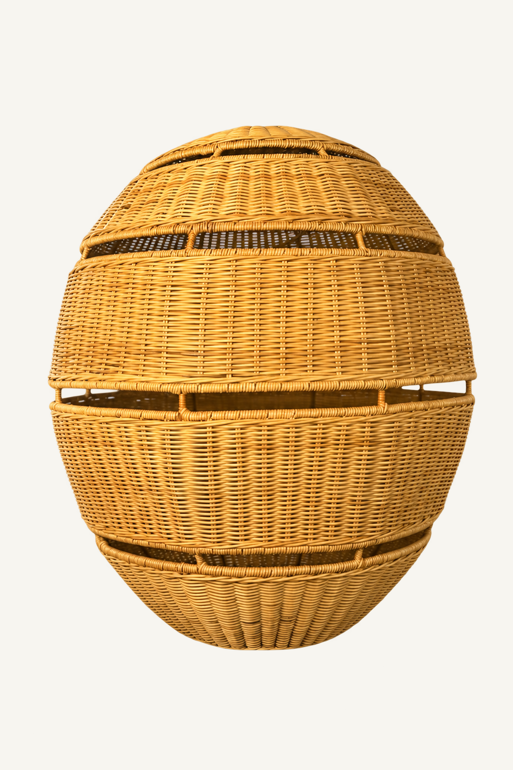 Solana Rattan Globe Light Shades, front view