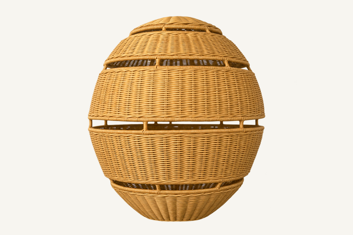 Solana Rattan Globe Light Shades, alternate view