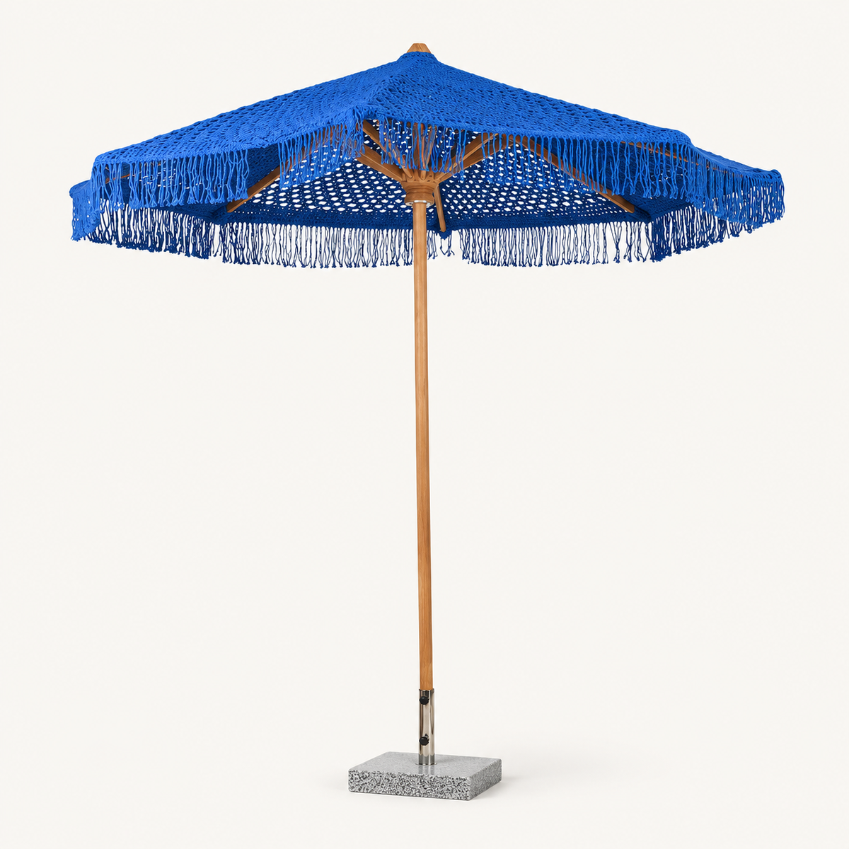 Soleil Macramé Umbrella – Aegean Blue: image 3