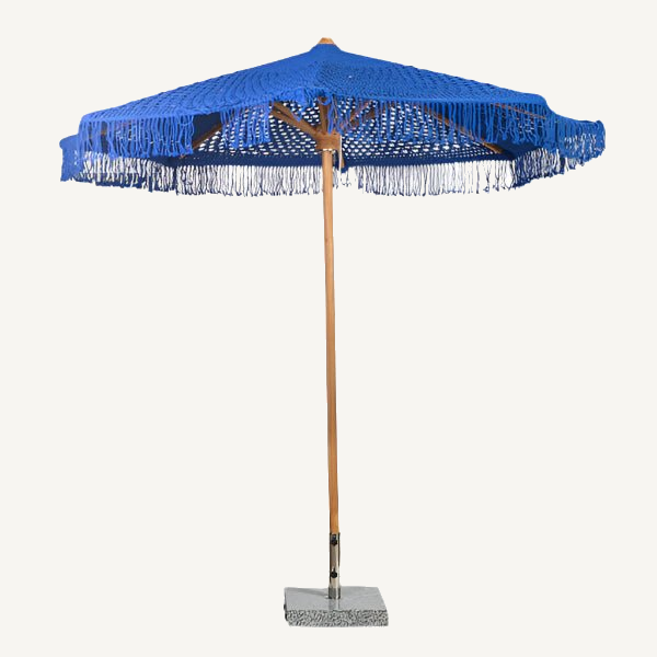 Soleil Macramé Umbrella – Aegean Blue: image 2